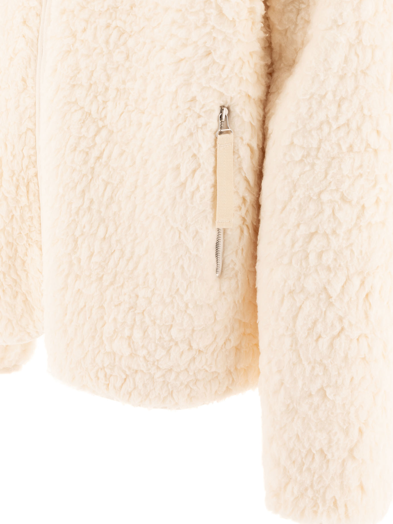 JIL SANDER White Cotton fleece jacket